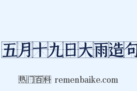 五月十九日大雨造句是什么意思的图片